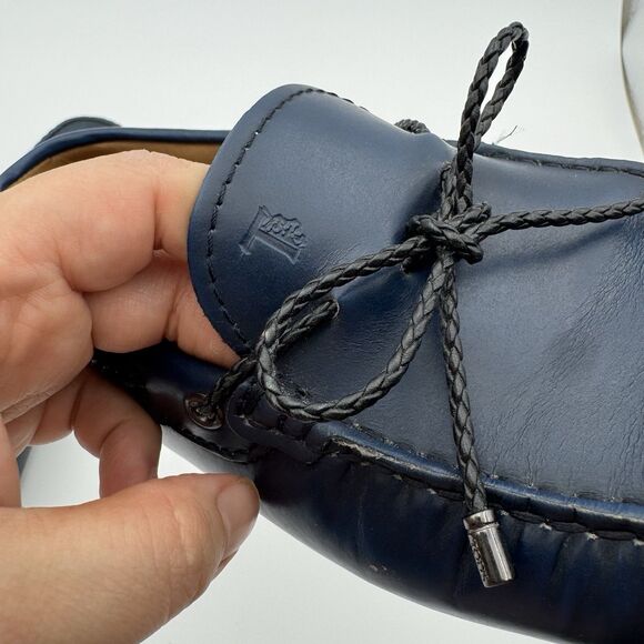 Tod\'s Calf Gommino Driving Shoes Loafers Men\'s Navy Blue Size 7 Bow Tie Italy main image 7